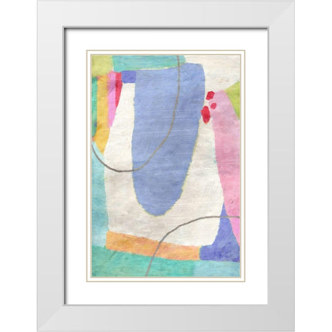Cotton Candy No. 1 White Modern Wood Framed Art Print with Double Matting by Nicoll, Suzanne