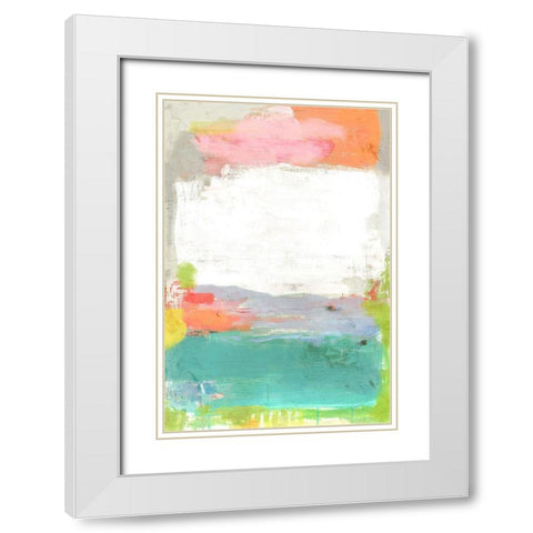Lagoon White Modern Wood Framed Art Print with Double Matting by Nicoll, Suzanne