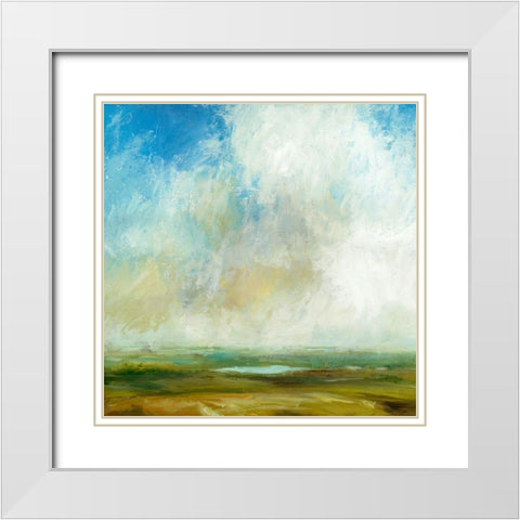 Rolling Hills White Modern Wood Framed Art Print with Double Matting by Nicoll, Suzanne