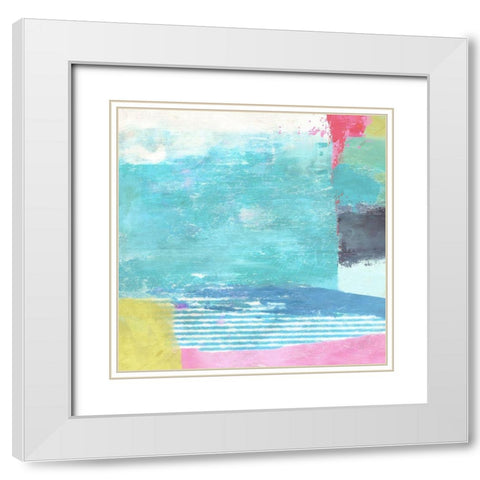 Beach Ball No. 1 White Modern Wood Framed Art Print with Double Matting by Nicoll, Suzanne