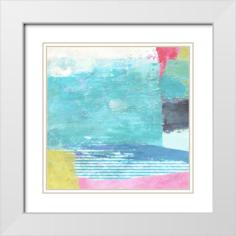 Beach Ball No. 1 White Modern Wood Framed Art Print with Double Matting by Nicoll, Suzanne