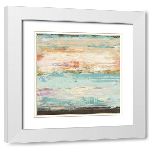 Oasis White Modern Wood Framed Art Print with Double Matting by Nicoll, Suzanne