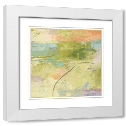 Pond Reflections White Modern Wood Framed Art Print with Double Matting by Nicoll, Suzanne