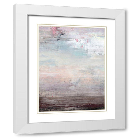 Purple Haze White Modern Wood Framed Art Print with Double Matting by Nicoll, Suzanne