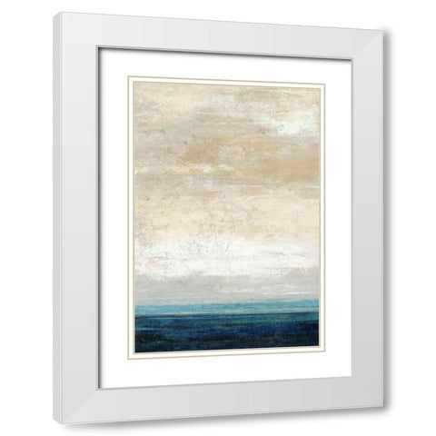 Yarmouth White Modern Wood Framed Art Print with Double Matting by Nicoll, Suzanne
