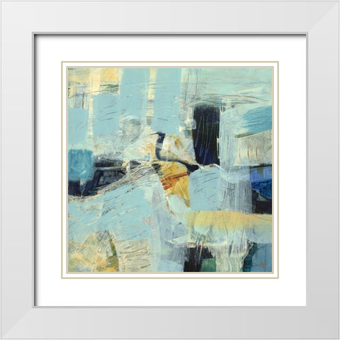Tideline No. 1 White Modern Wood Framed Art Print with Double Matting by Nemcosky, Ann Thompson