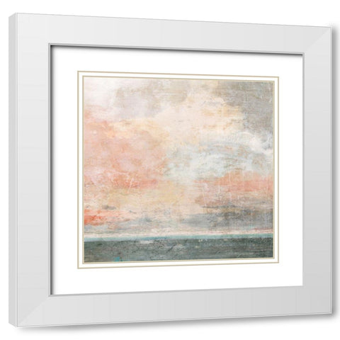Grey Sea White Modern Wood Framed Art Print with Double Matting by Nicoll, Suzanne