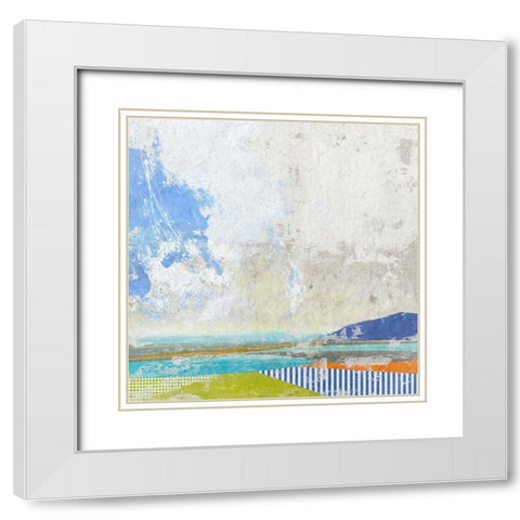 Capri White Modern Wood Framed Art Print with Double Matting by Nicoll, Suzanne