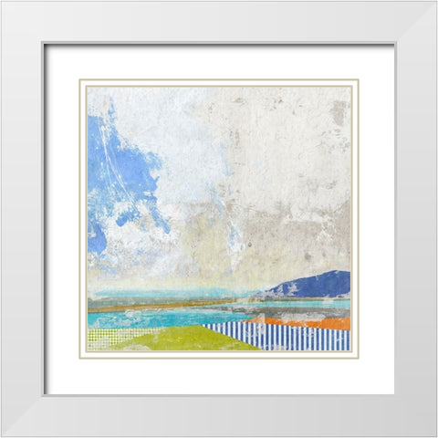 Capri White Modern Wood Framed Art Print with Double Matting by Nicoll, Suzanne