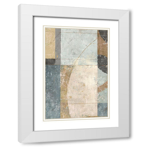 Complementary Angles 1 White Modern Wood Framed Art Print with Double Matting by Nicoll, Suzanne