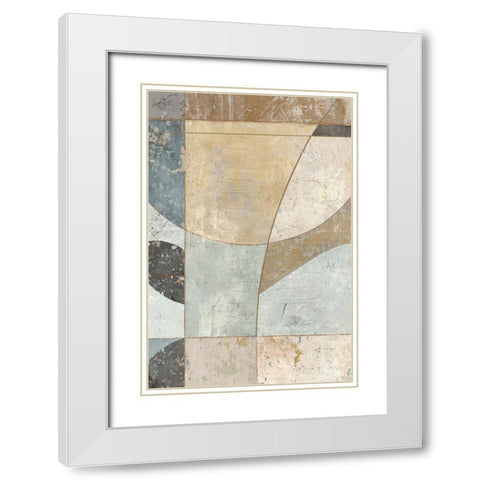 Complementary Angles 2 White Modern Wood Framed Art Print with Double Matting by Nicoll, Suzanne