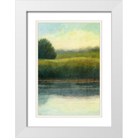 Riverbank 1 White Modern Wood Framed Art Print with Double Matting by Nicoll, Suzanne