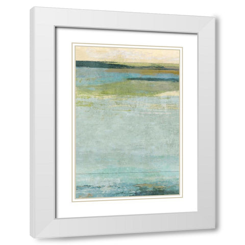 Seafoam 1 White Modern Wood Framed Art Print with Double Matting by Nicoll, Suzanne
