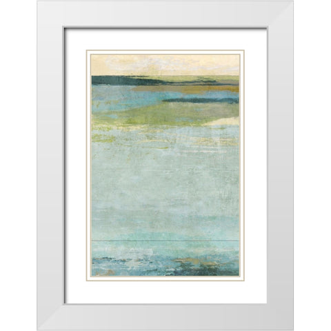 Seafoam 1 White Modern Wood Framed Art Print with Double Matting by Nicoll, Suzanne
