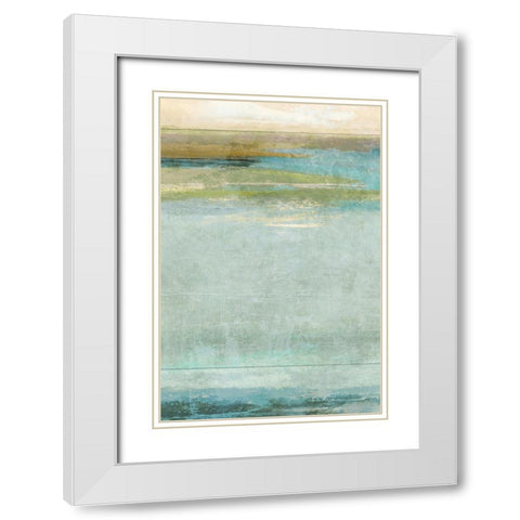 Seafoam 2 White Modern Wood Framed Art Print with Double Matting by Nicoll, Suzanne