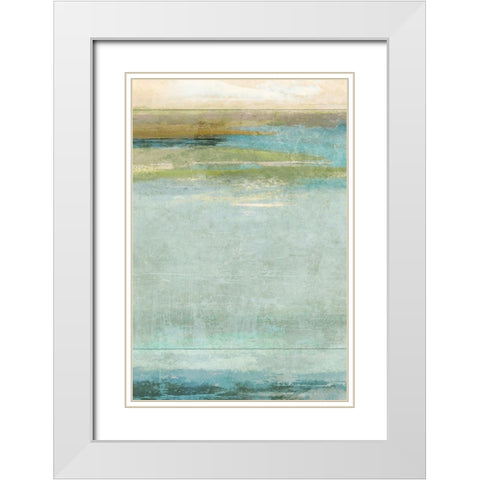 Seafoam 2 White Modern Wood Framed Art Print with Double Matting by Nicoll, Suzanne