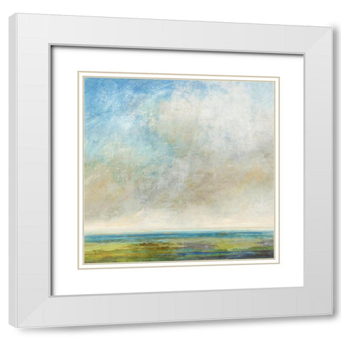 East Hamptom White Modern Wood Framed Art Print with Double Matting by Nicoll, Suzanne