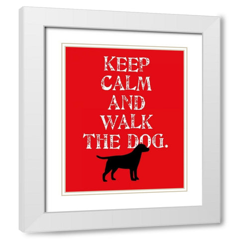 Keep Calm - Labrador White Modern Wood Framed Art Print with Double Matting by Oliphant, Ginger
