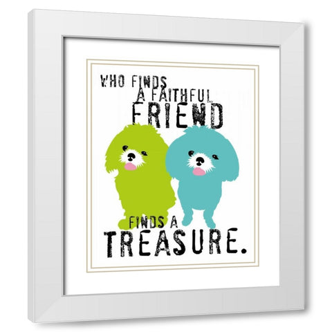A Faithful Friend White Modern Wood Framed Art Print with Double Matting by Oliphant, Ginger