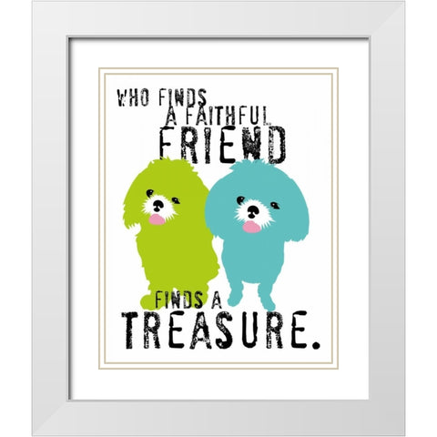 A Faithful Friend White Modern Wood Framed Art Print with Double Matting by Oliphant, Ginger