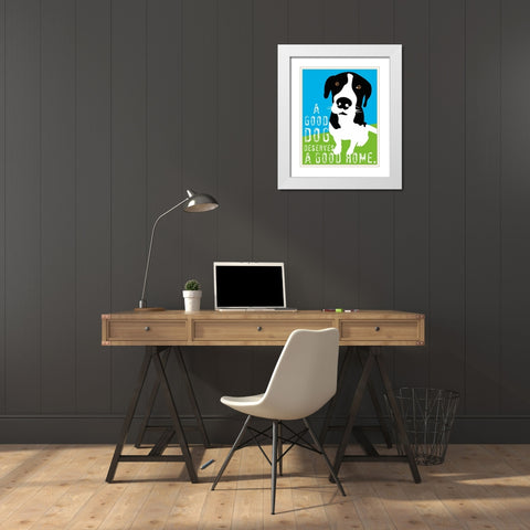 A Good Dog White Modern Wood Framed Art Print with Double Matting by Oliphant, Ginger