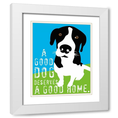 A Good Dog White Modern Wood Framed Art Print with Double Matting by Oliphant, Ginger