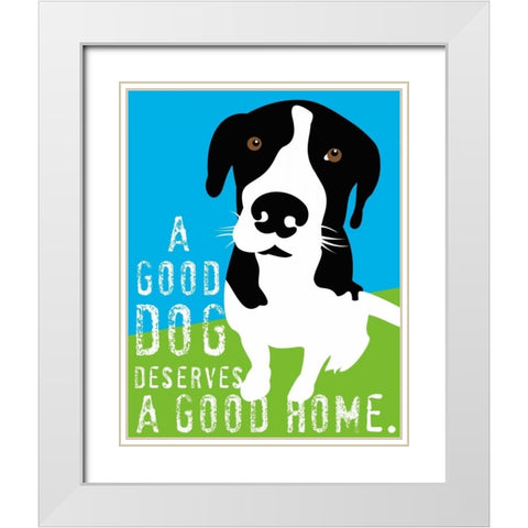 A Good Dog White Modern Wood Framed Art Print with Double Matting by Oliphant, Ginger