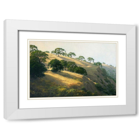 Afternoon Shadows White Modern Wood Framed Art Print with Double Matting by Oleary, Kathy