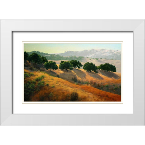 Summer in the Hills White Modern Wood Framed Art Print with Double Matting by OLeary, Kathy