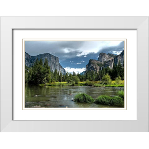 Yosemite White Modern Wood Framed Art Print with Double Matting by Oldford, Tim