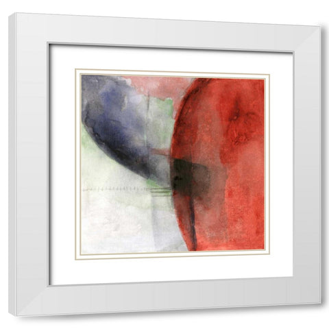 The Distant Fire White Modern Wood Framed Art Print with Double Matting by Oppenheimer, Michelle