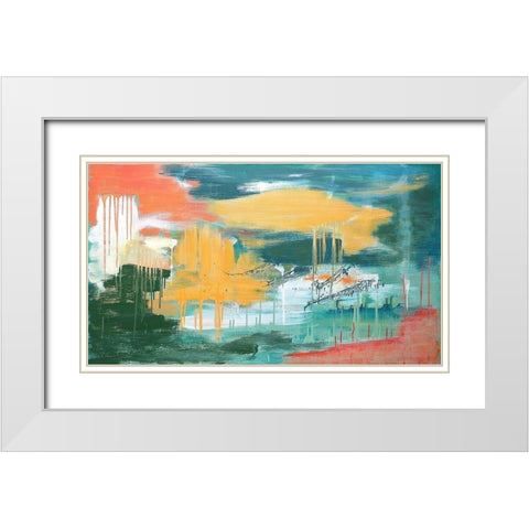 Unveiling the Sky White Modern Wood Framed Art Print with Double Matting by ONeill, Carolyn
