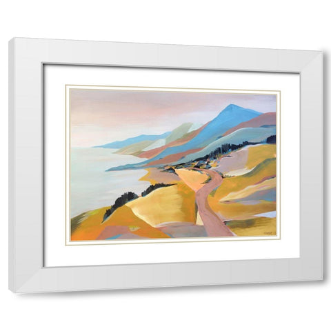 Monterey to The Sea White Modern Wood Framed Art Print with Double Matting by Oswald, Pete