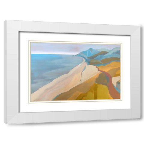 Point Mugu White Modern Wood Framed Art Print with Double Matting by Oswald, Pete