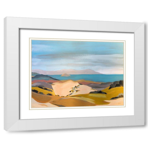 San Luis Obispo White Modern Wood Framed Art Print with Double Matting by Oswald, Pete