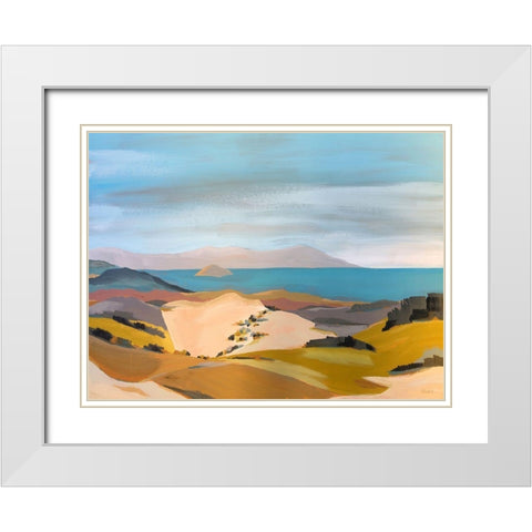 San Luis Obispo White Modern Wood Framed Art Print with Double Matting by Oswald, Pete