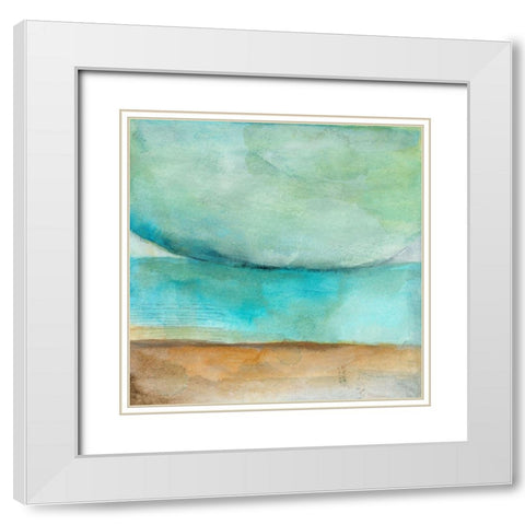 Here Is the Brighter Garden White Modern Wood Framed Art Print with Double Matting by Oppenheimer, Michelle