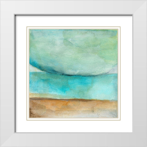 Here Is the Brighter Garden White Modern Wood Framed Art Print with Double Matting by Oppenheimer, Michelle