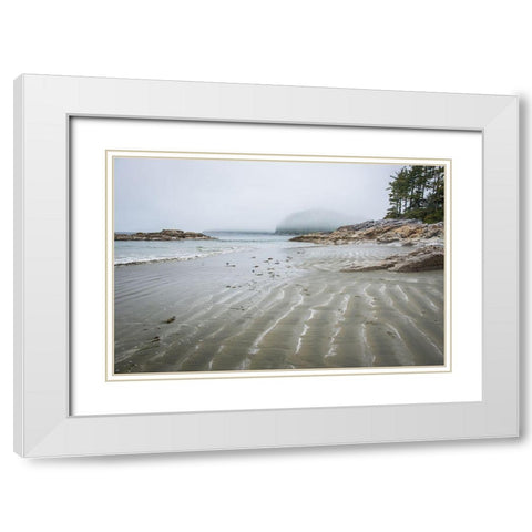 Tonquin Beach White Modern Wood Framed Art Print with Double Matting by Oldford, Tim