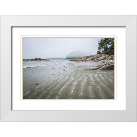 Tonquin Beach White Modern Wood Framed Art Print with Double Matting by Oldford, Tim