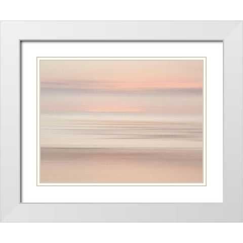 Oceanscape 3 White Modern Wood Framed Art Print with Double Matting by Okula, Carina