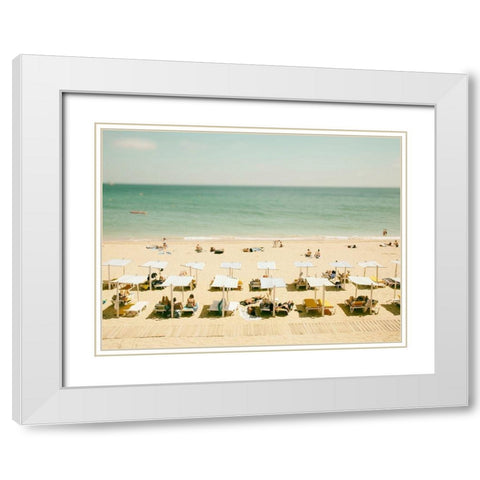 Seaside 3 White Modern Wood Framed Art Print with Double Matting by Okula, Carina