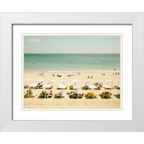 Seaside 3 White Modern Wood Framed Art Print with Double Matting by Okula, Carina