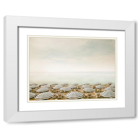Seaside 4 White Modern Wood Framed Art Print with Double Matting by Okula, Carina