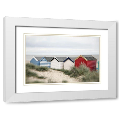 Seaside 6 White Modern Wood Framed Art Print with Double Matting by Okula, Carina