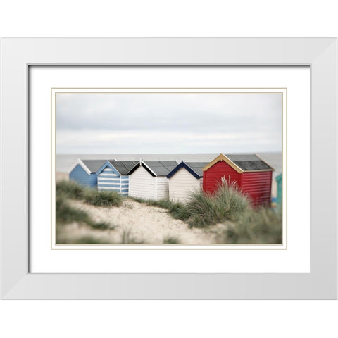 Seaside 6 White Modern Wood Framed Art Print with Double Matting by Okula, Carina