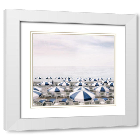 Seaside 7 White Modern Wood Framed Art Print with Double Matting by Okula, Carina