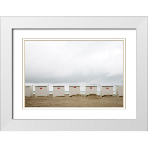 Seaside No. 1 White Modern Wood Framed Art Print with Double Matting by Okula, Carina