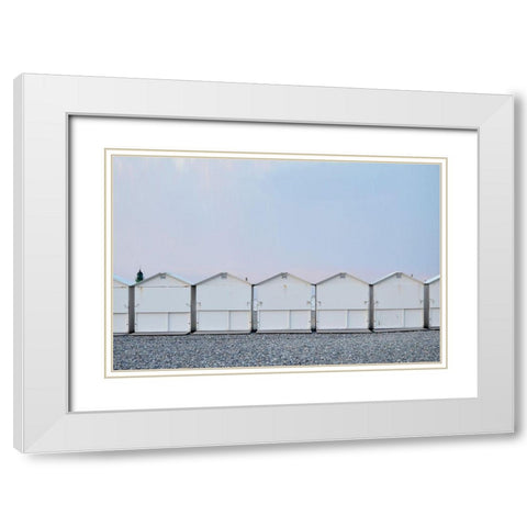 Seaside No. 2 White Modern Wood Framed Art Print with Double Matting by Okula, Carina