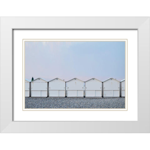 Seaside No. 2 White Modern Wood Framed Art Print with Double Matting by Okula, Carina